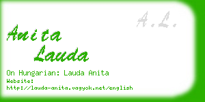 anita lauda business card